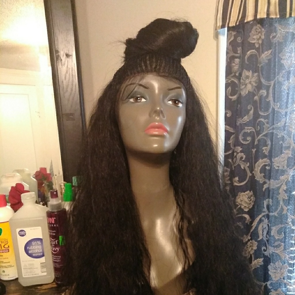 Black Braided Lace Front Wig by Magic Lace